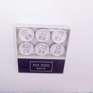 Rae Dunn. Best Mom Magnet Set New White Gift Glass